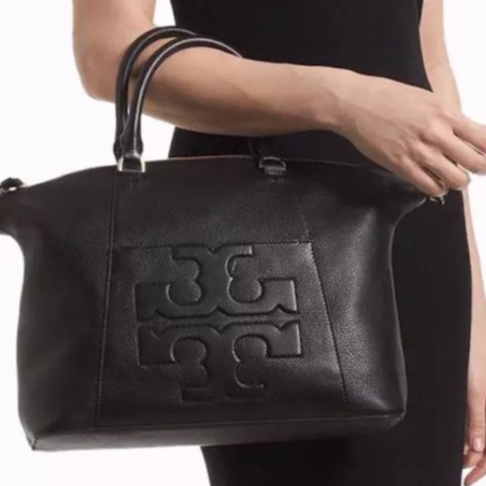 Nwt Tory burch Bombe t medium black satchel bag - Picture 6 of 8